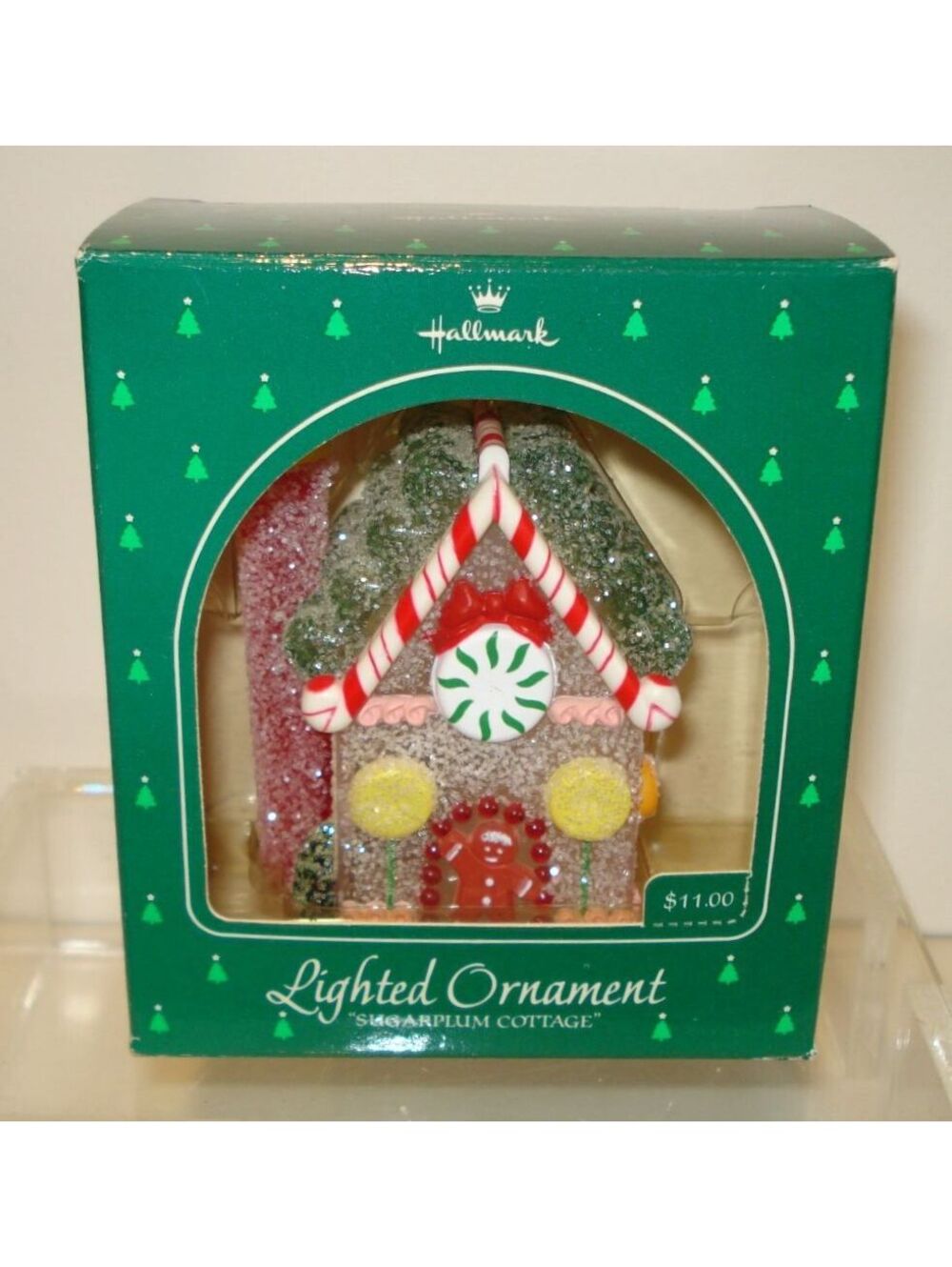 Vintage Hallmark 1984 Sugarplum Cottage Lighted Ornament In Original Box